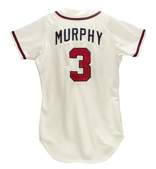 Dale Murphy 1987 Atlanta Braves Game Worn and Signed Home Jersey (MEARS 10)